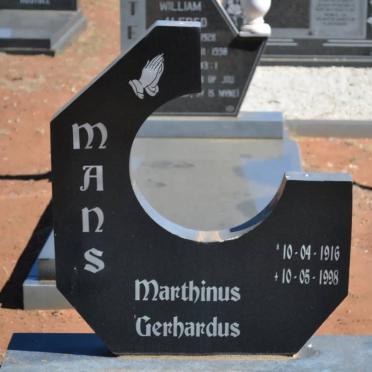 MANS Marthinus Gerhardus 1916-1998