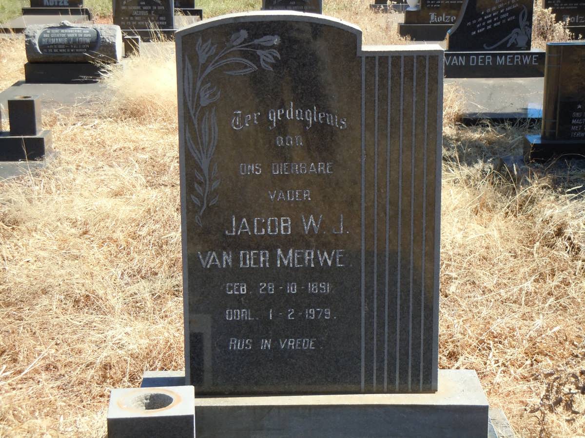 MERWE Jacob W.J., van der 1891-1979