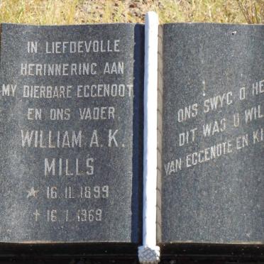 MILLS William A.K. 1899-1969