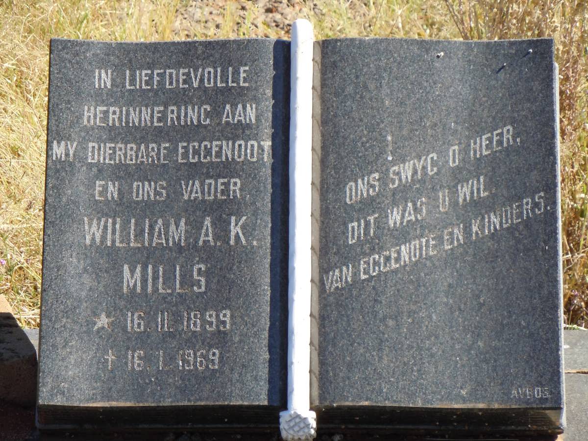 MILLS William A.K. 1899-1969