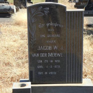 MERWE Jacob W.J., van der 1891-1979