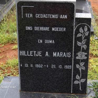 MARAIS Hilletje A. 1902-1989