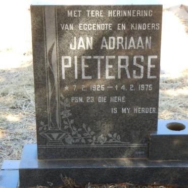 PIETERSE Jan Adriaan 1925-1975