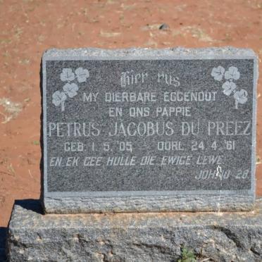 PREEZ Petrus Jacobus, du 1905-1961