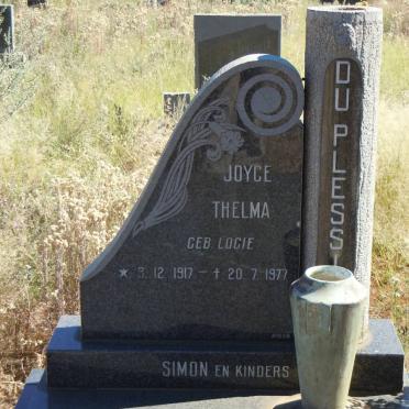 PLESSIS Joyce Thelma, du nee LOGIE 1917-1977