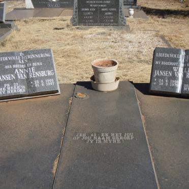 RENSBURG Willie, Jansen van 1905-1979 &amp; Annie 1909-1997