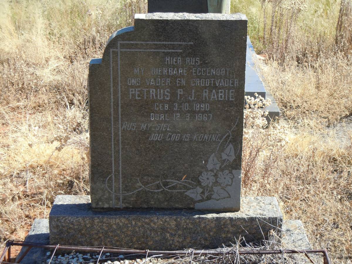 RABIE Petrus P.J. 1890-1967