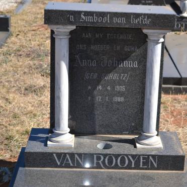 ROOYEN Anna Johanna, van nee SCHOLTZ 1905-1988
