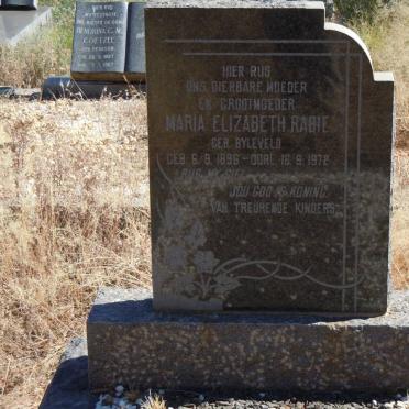 RABIE Maria Elizabeth nee BEYLEVELD 1896-1972
