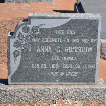 ROSSOUW Anna C. nee OLWAGE 1891-1960