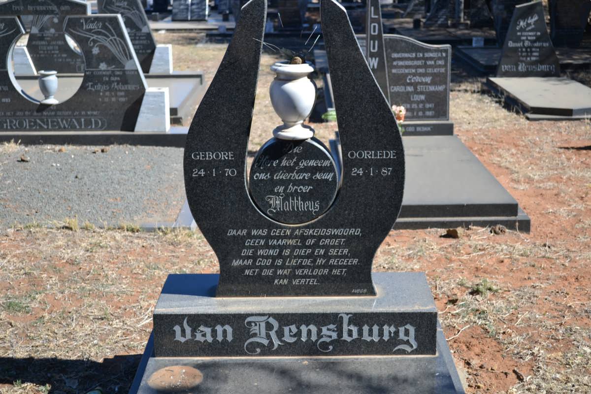 RENSBURG Mattheus, van 1970-1987