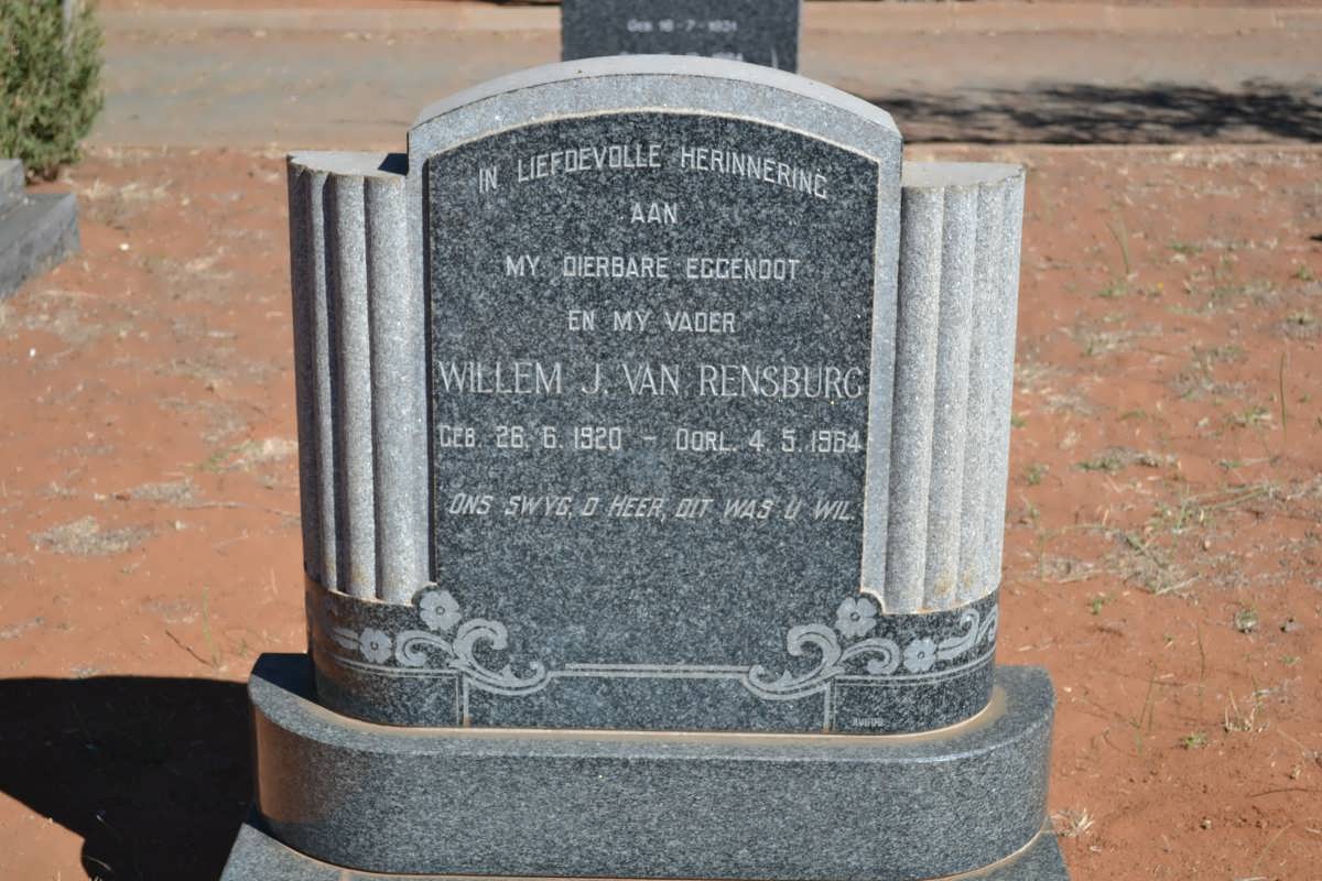 RENSBURG Willem J., van 1920-1964