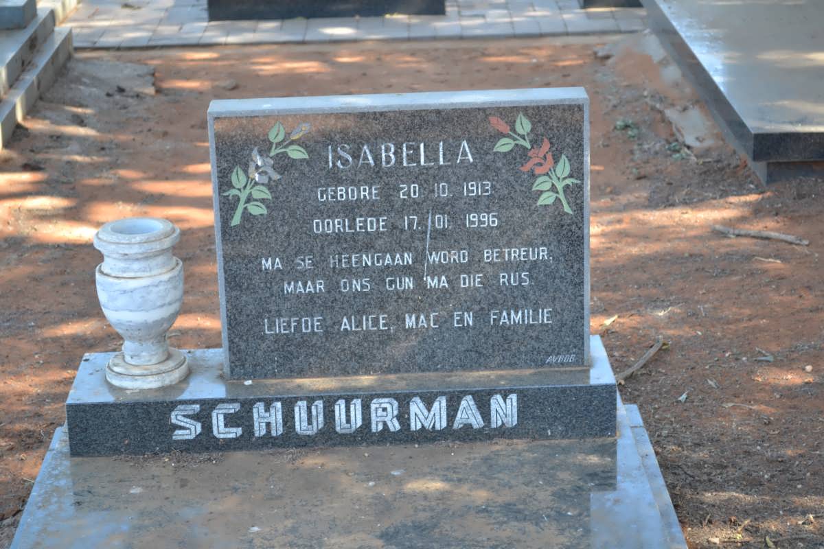 SCHUURMAN Isabella 1913-1996