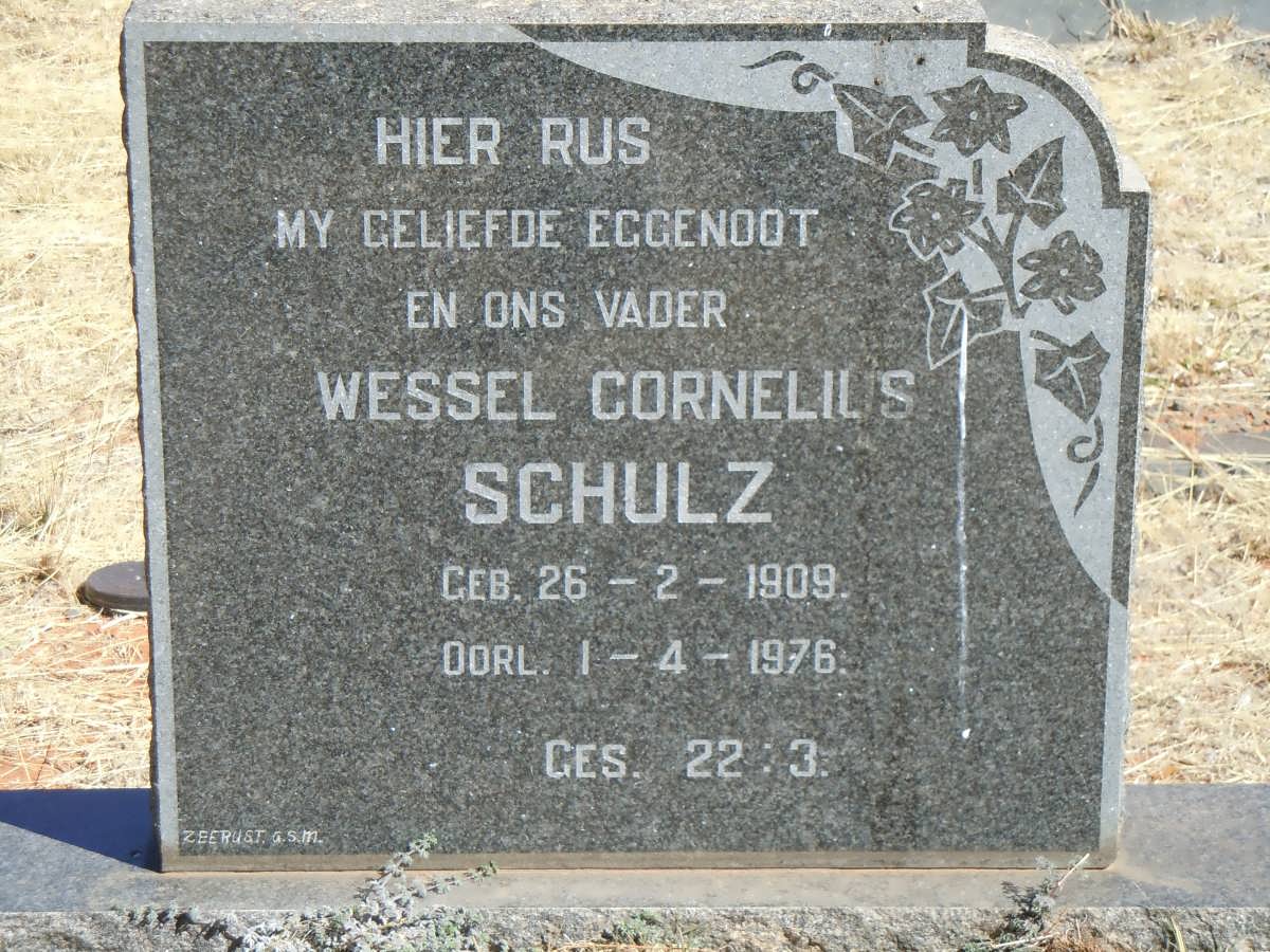 SCHULZ Wessel Cornelius 1909-1976
