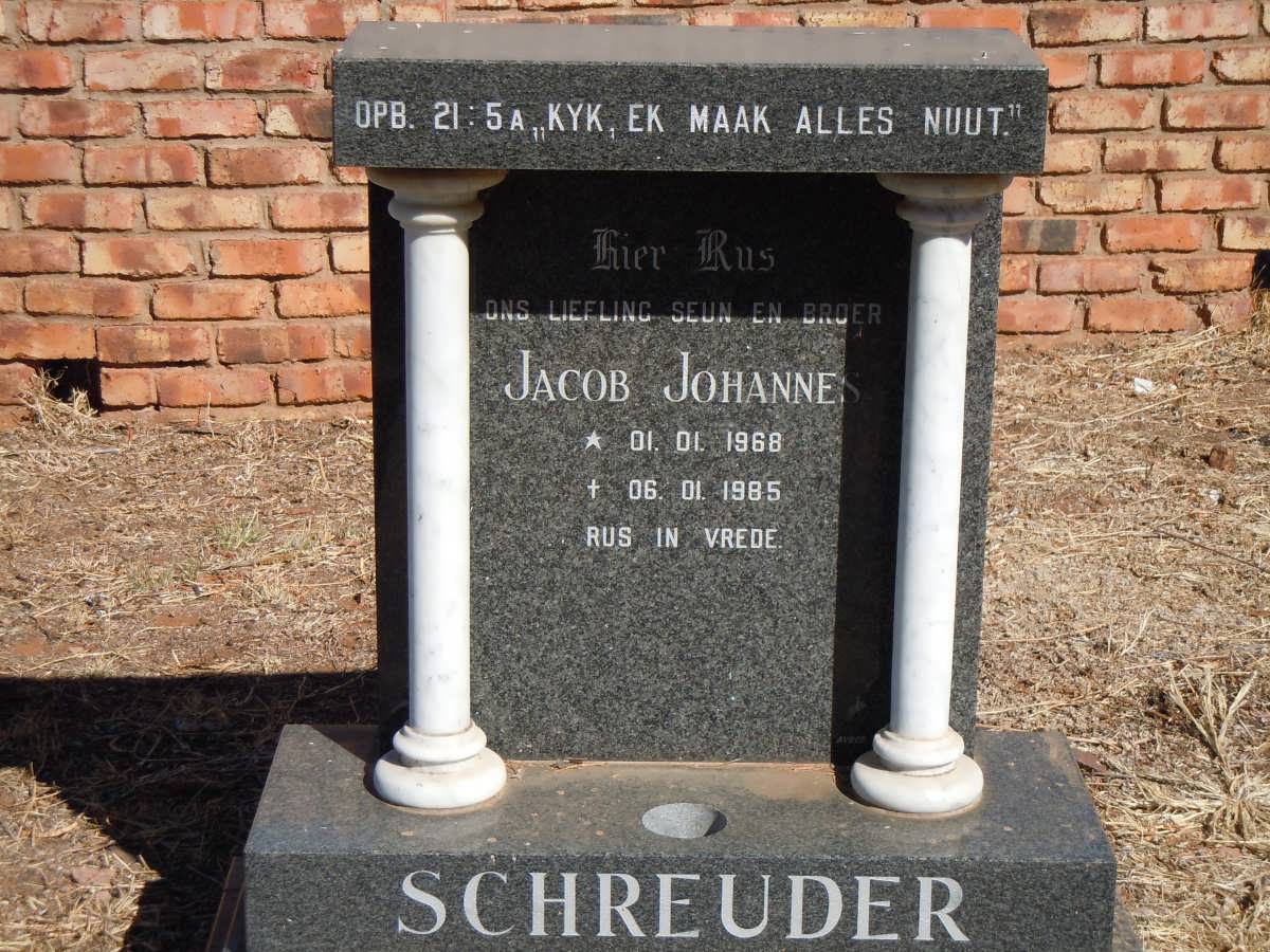SCHREUDER Jacob Johannes 1968-1985