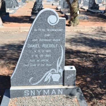 SNYMAN Daniel Roedolf 1913-1967