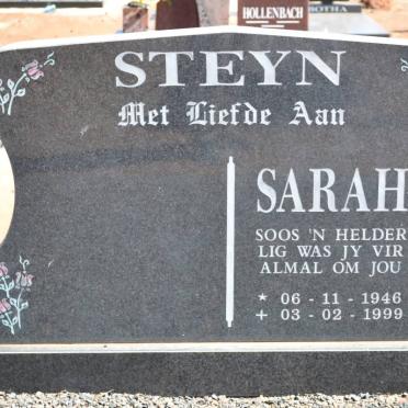 STEYN Sarah 1946-1999