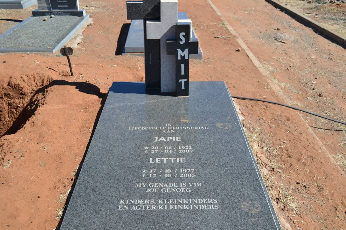 SMIT Japie 1922-2007 &amp; Lettie 1927-2005