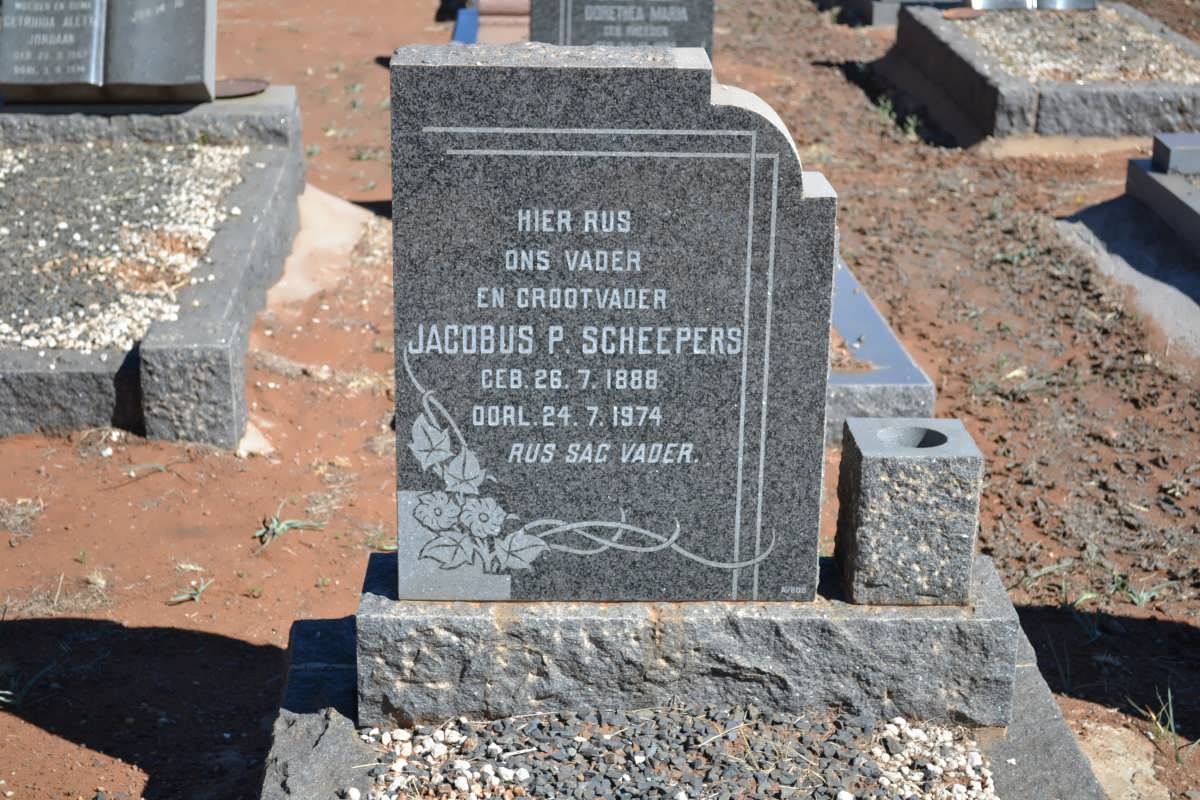 SCHEEPERS Jacobus P. 1888-1974