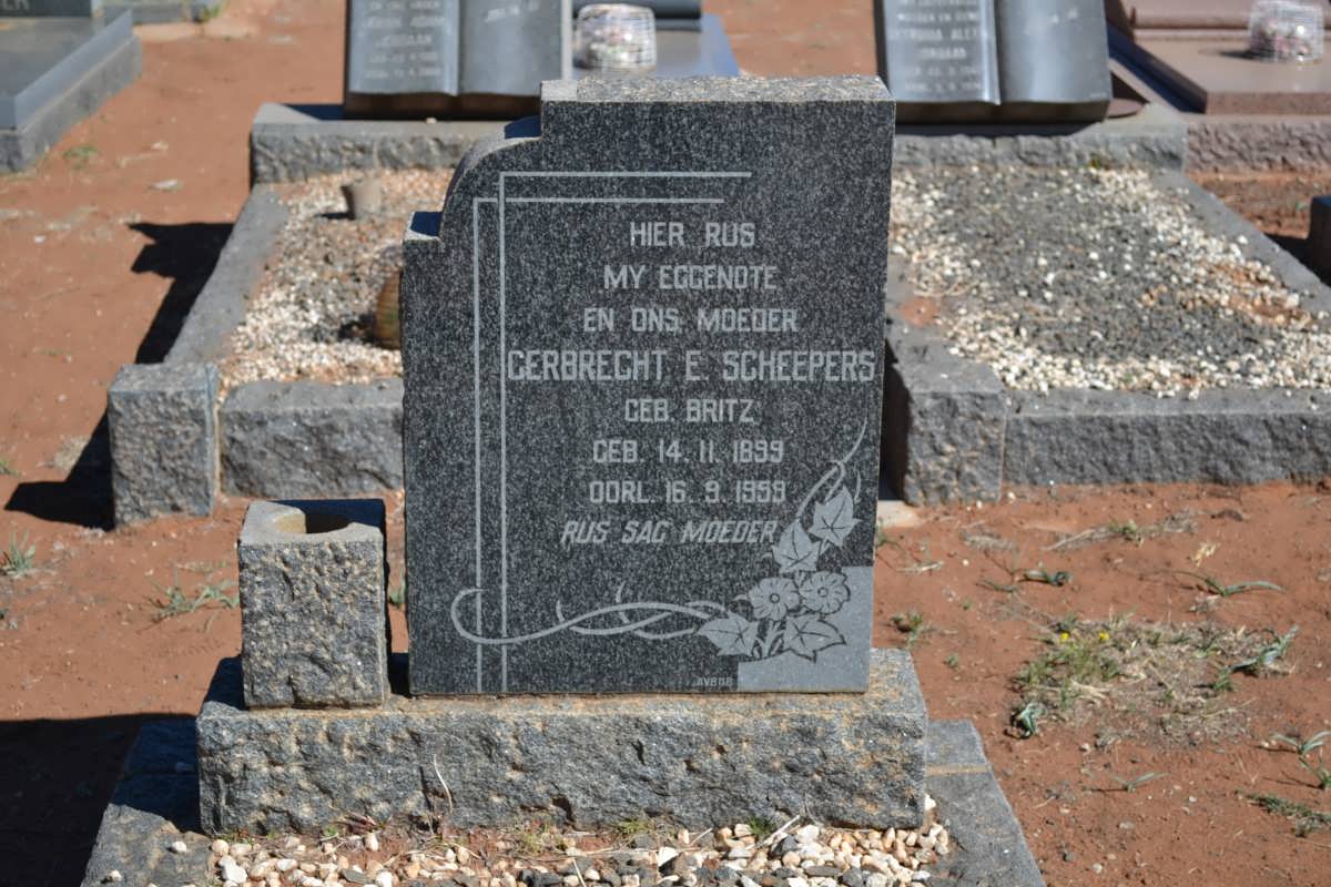 SCHEEPERS Gerbrecht E. nee BRITZ 1899-1959