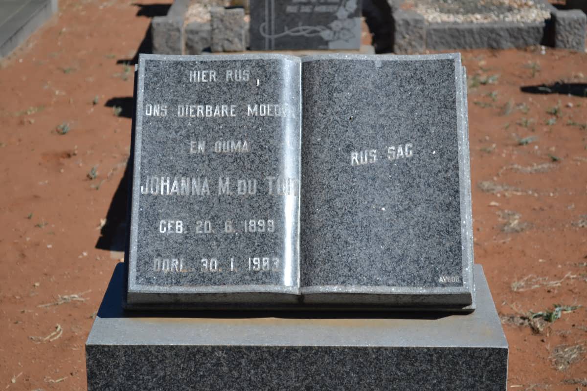 TOIT Johanna M., du 1899-1983