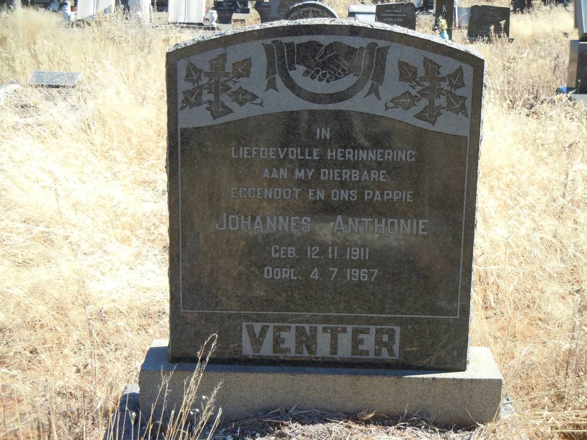 VENTER Johannes Anthonie 1911-1967