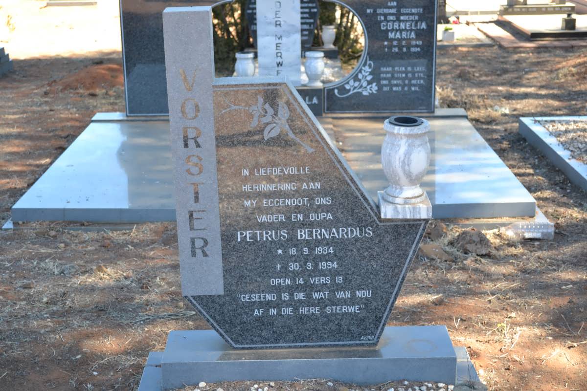 VORSTER Petrus Bernardus 1934-1994