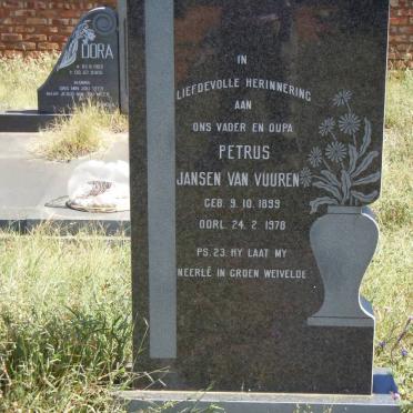VUUREN Petrus, Jansen van 1899-1978 &amp; Salmina Elizabeth 1905-1974