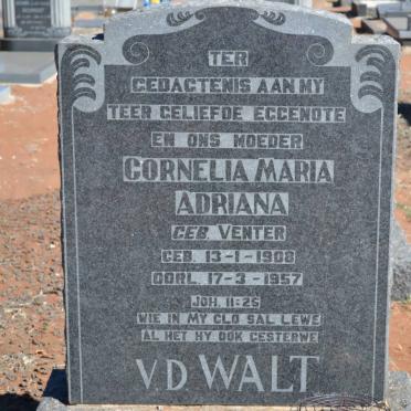 WALT Cornelia Maria Adriana, v.d. nee VENTER 1908-1957