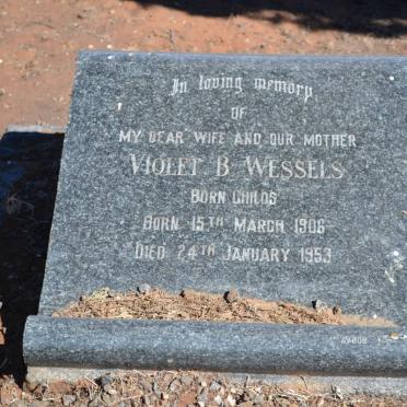 WESSELS Violet B. nee CHILDS 1906-1953