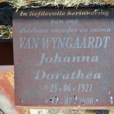 WYNGAARDT Johanna Dorathea, van 1921-2000