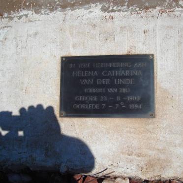 LINDE Helena Catharina, van der nee VAN ZIJL 1903-1994
