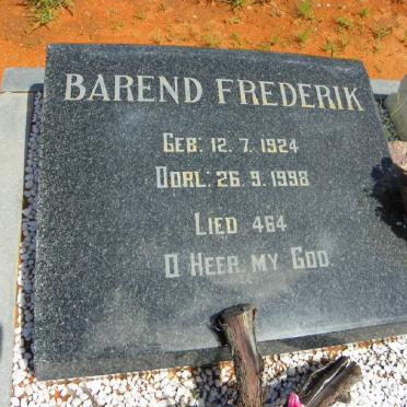 FOURIE Barend Frederik 1924-1998