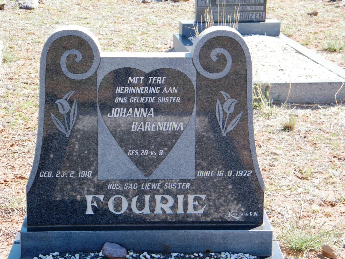 FOURIE Johanna Barendina 1910-1972
