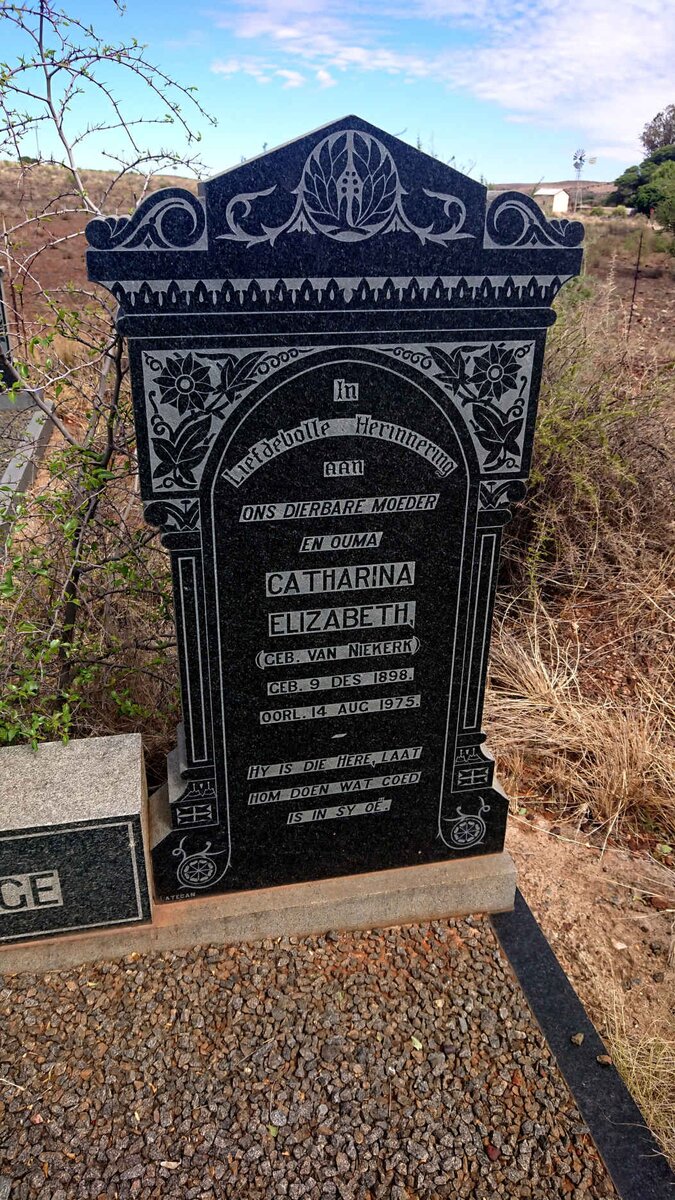 DUVENHAGE Catharina Elizabeth nee VAN NIEKERK 1898-1975