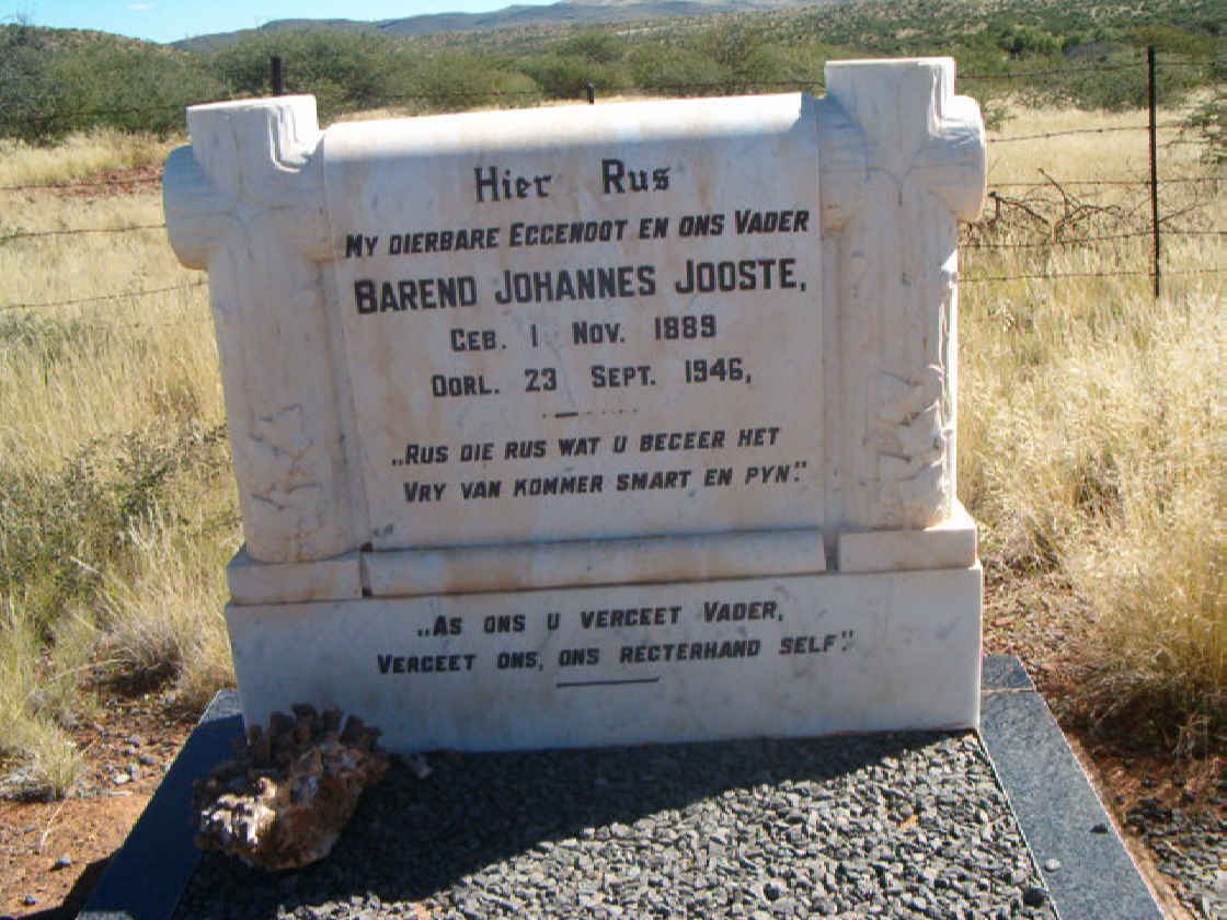 JOOSTE Barend Johannes 1889-1946