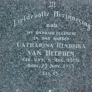 HEERDEN Catharina Hendrika, van nee UYS 1866-1953
