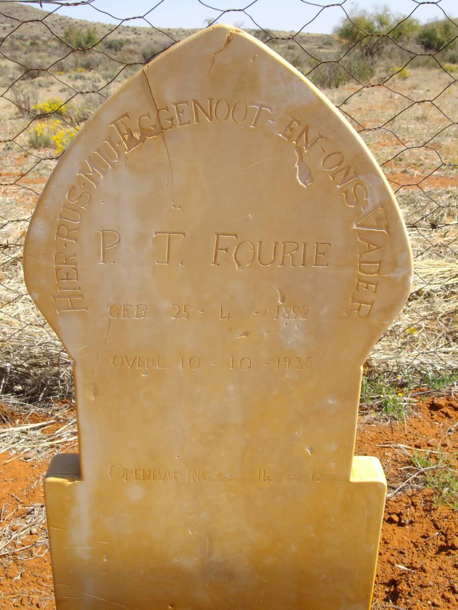 FOURIE P.J. 1852-1938