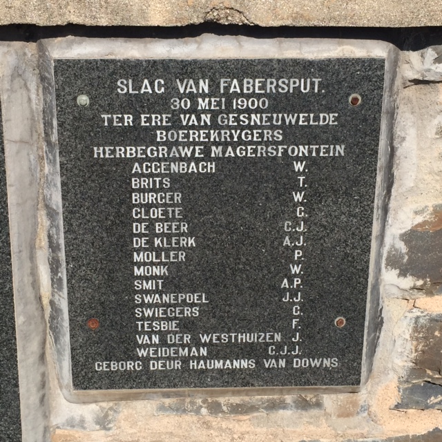 3. Slag van Fabersput gedenksteen