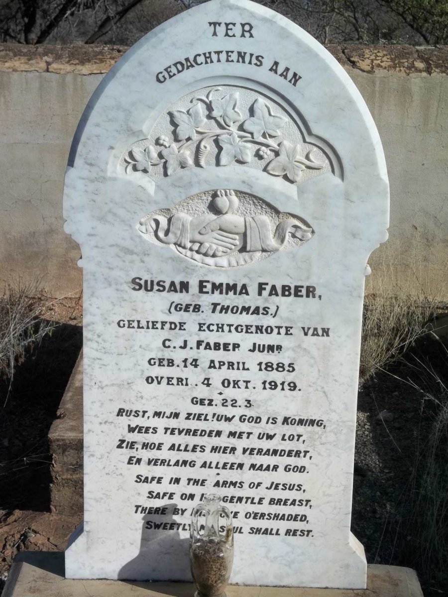 FABER Susan Emma nee THOMAS 1885-1919