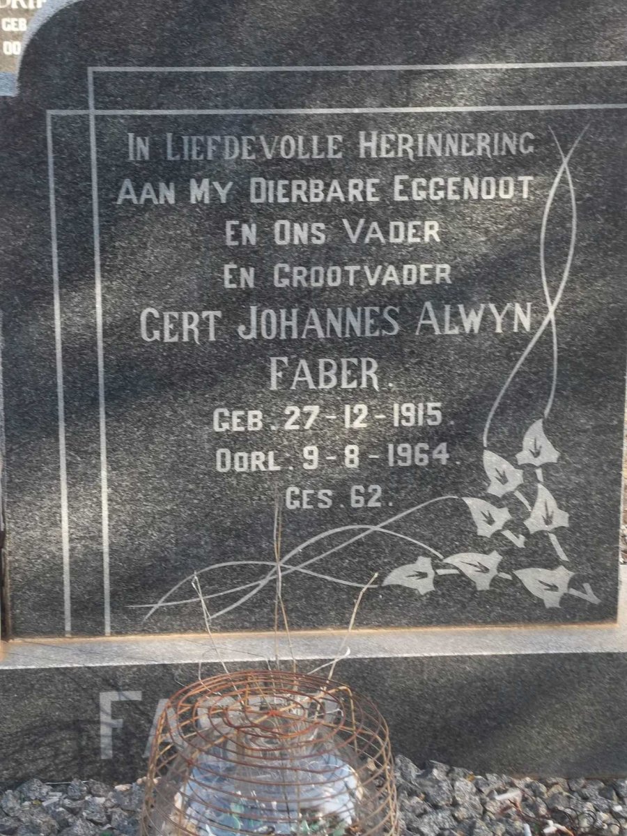 FABER Gert Johannes Alwyn 1915-1964