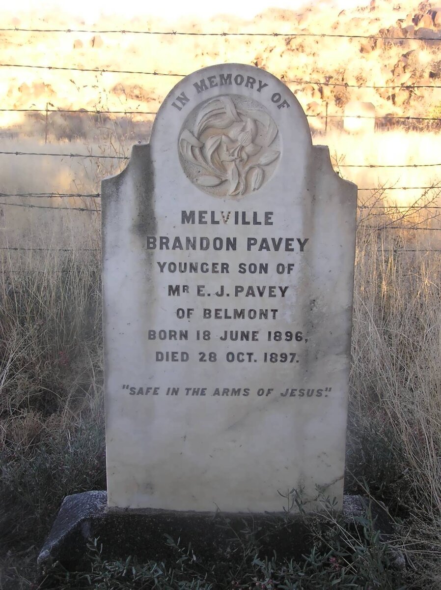PAVEY Melville Brandon 1896-1897