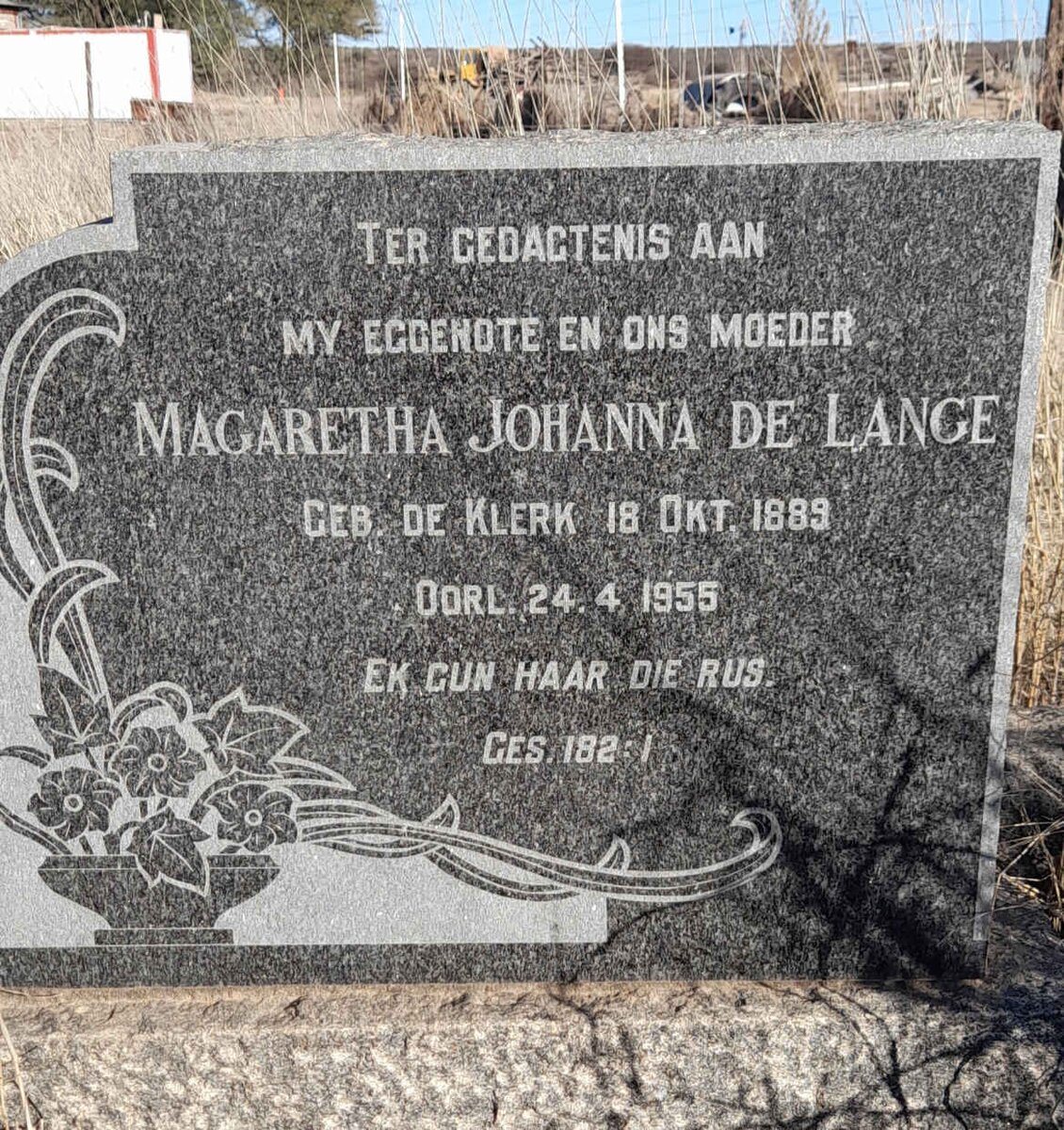 LANGE Petrus Dawid, de 1881-1956 & Magaretha Johanna DE KLERK 1889-1955 _1