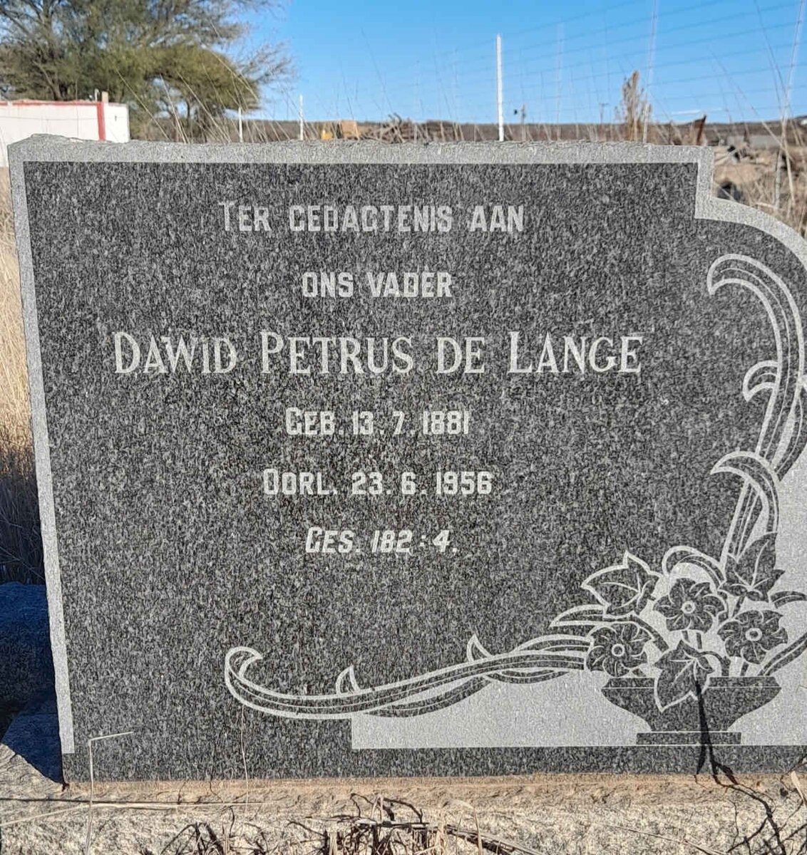 LANGE Petrus Dawid, de 1881-1956 & Magaretha Johanna DE KLERK 1889-1955 _2