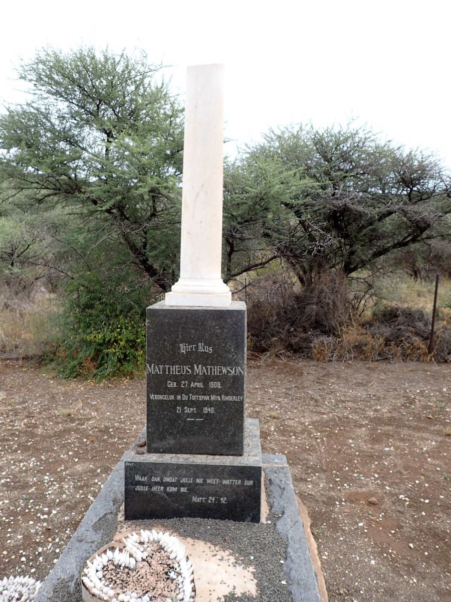 MATHEWSON Mattheus 1908-1946