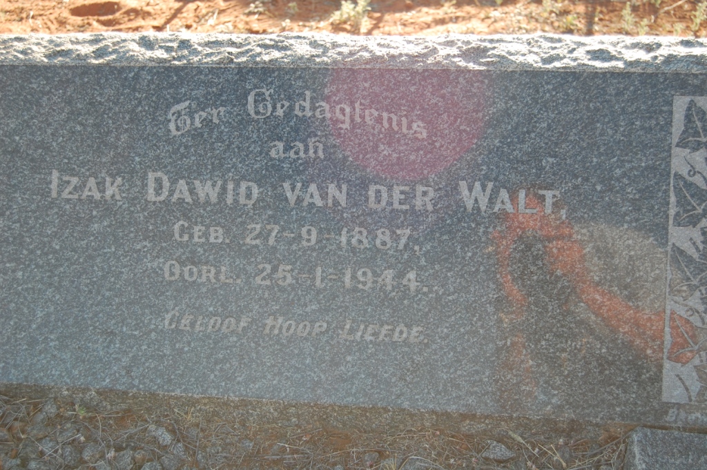 WALT Izak Dawid, van der 1887-1944