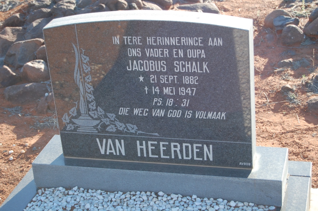 HEERDEN Jacobus Schalk, van 1882-1947