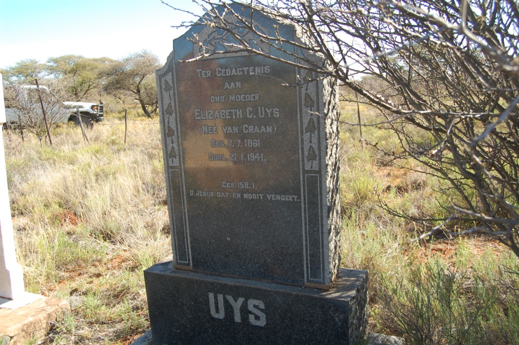 UYS Elizabeth C. nee VAN GRAAN 1861-1941