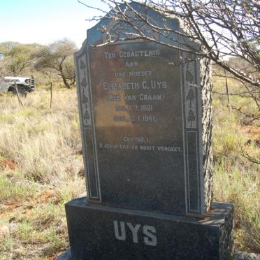 UYS Elizabeth C. nee VAN GRAAN 1861-1941