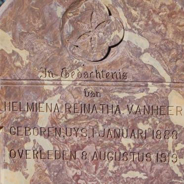 HEERDEN Wilhelmiena Reinatha, van nee UYS 1888-1919